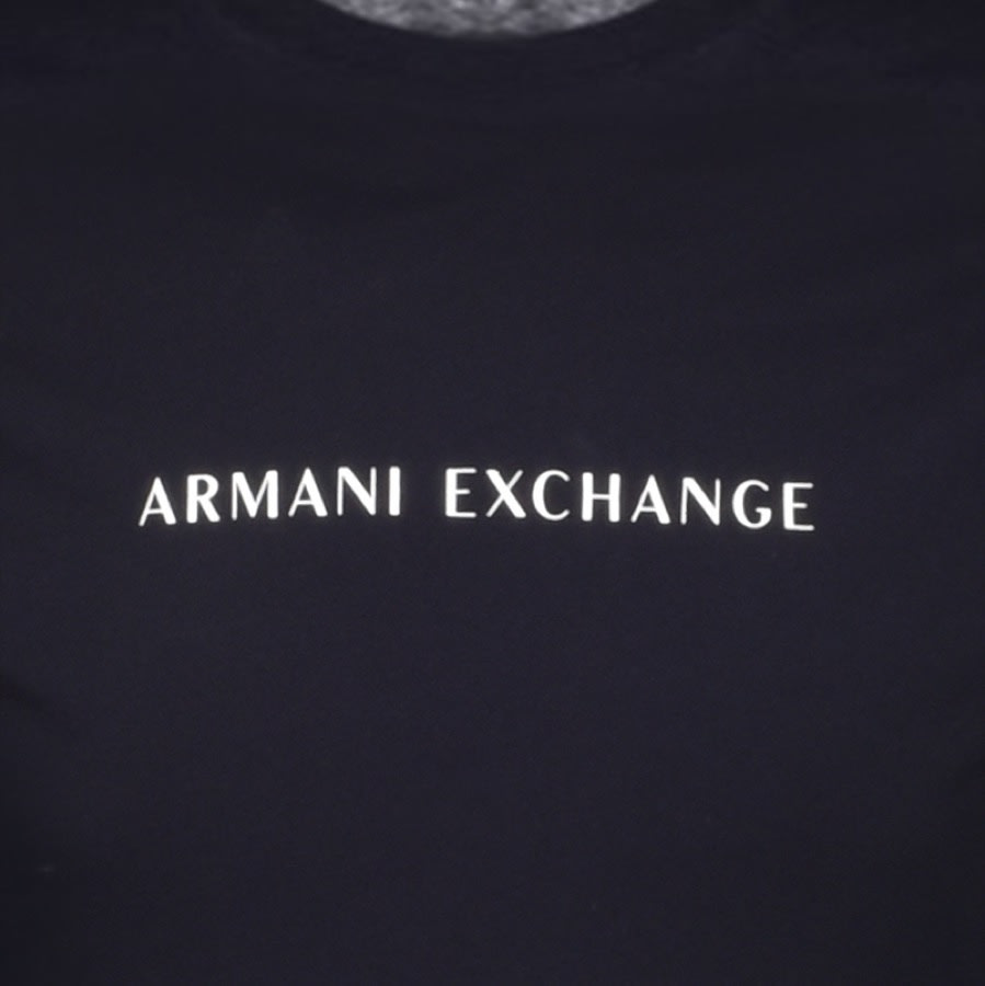 Alternative Image for ProductArmani Exchange Crew Neck Logo T Shirt Navy3